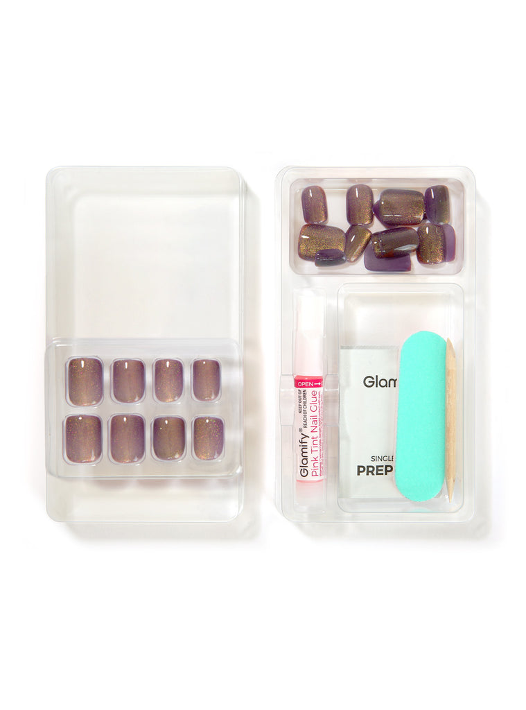 Absolute New York NTME02 Mesmerize Deluxe Press On Nails - Square Short