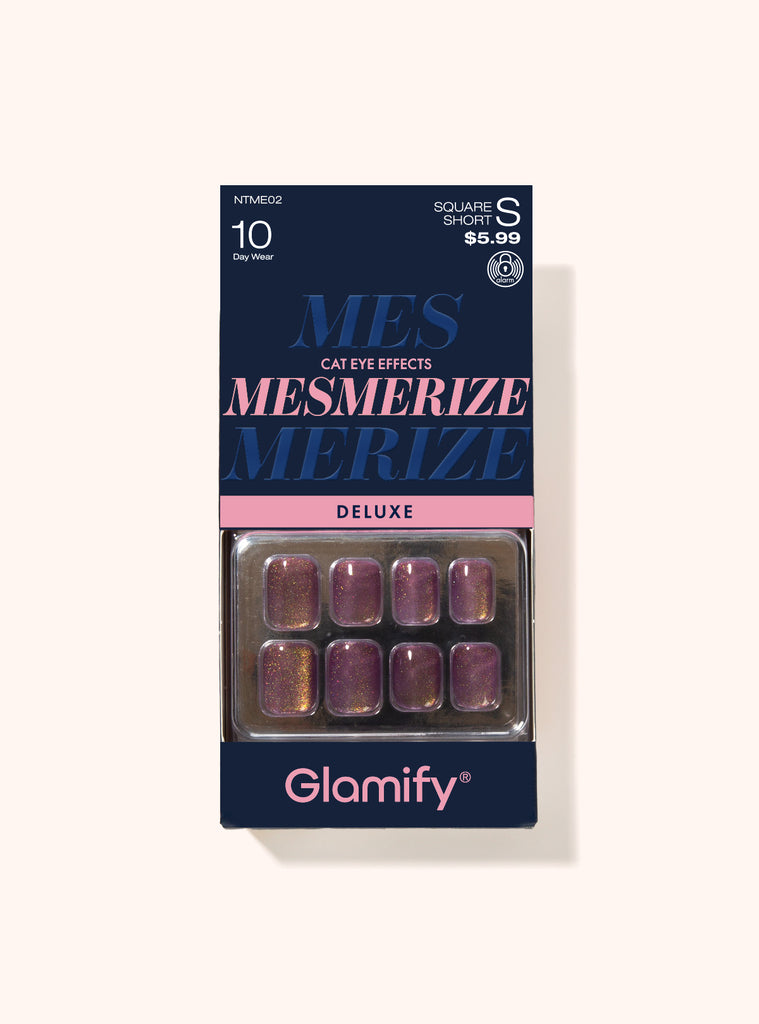 absolute new york NTME02 Mesmerize Deluxe Press On Nails - Square Short