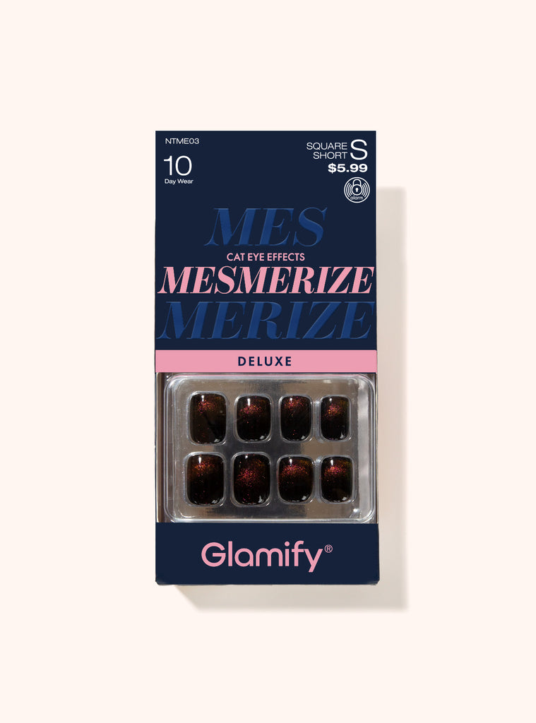 absolute new york NTME03 Mesmerize Deluxe Press On Nails - Square Short