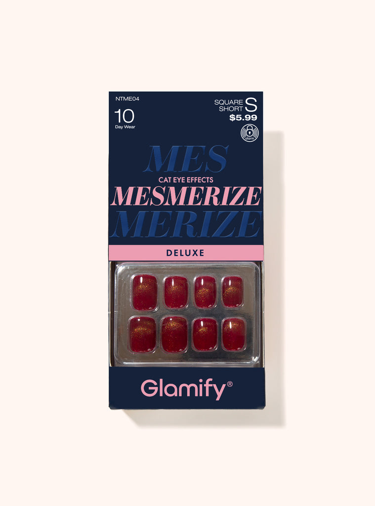 absolute new york NTME04 Mesmerize Deluxe Press On Nails - Square Short