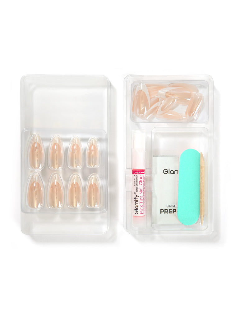 Absolute New York NTMR01 Mesmerize Premium Press On Nails - Almond Long