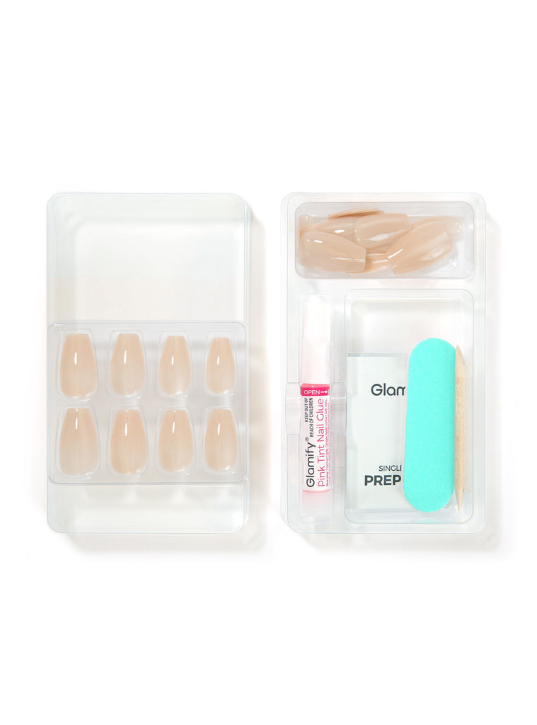 Absolute New York NTNK02 Naked Press On Nails - Coffin Medium