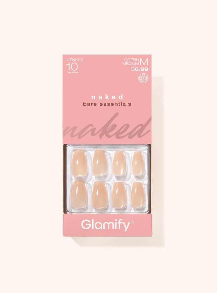absolute new york NTNK02 Naked Press On Nails - Coffin Medium