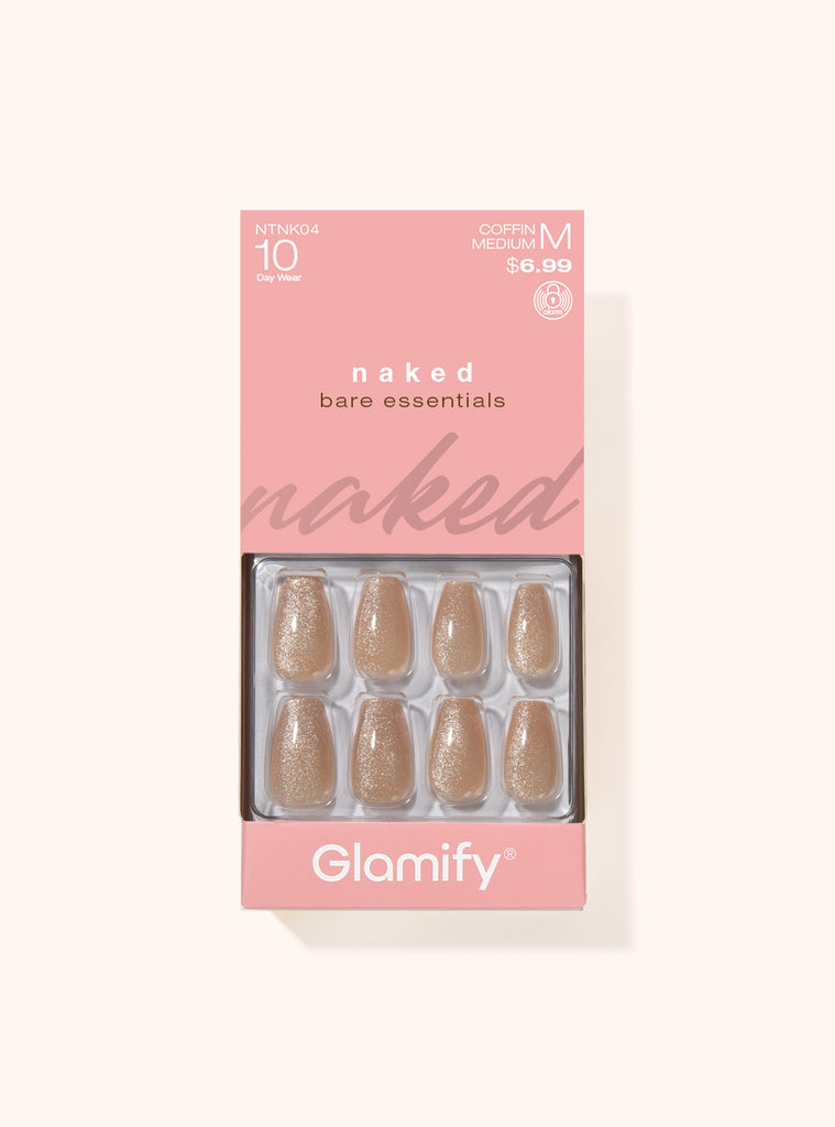 absolute new york NTNK04 Naked Press On Nails - Coffin Medium