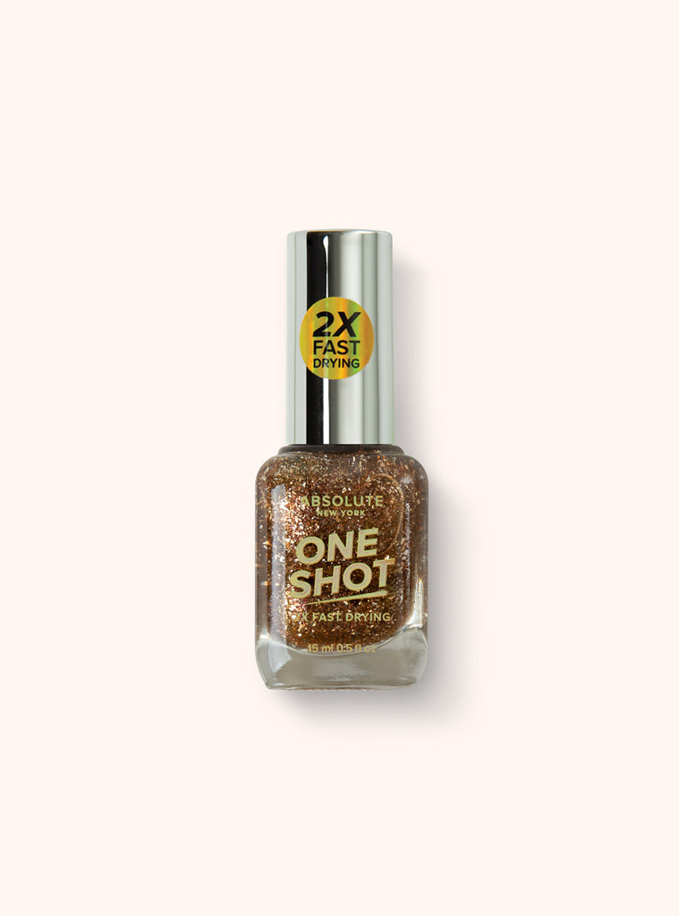 absolute new york One Shot Nail Polish - Gold Glitter