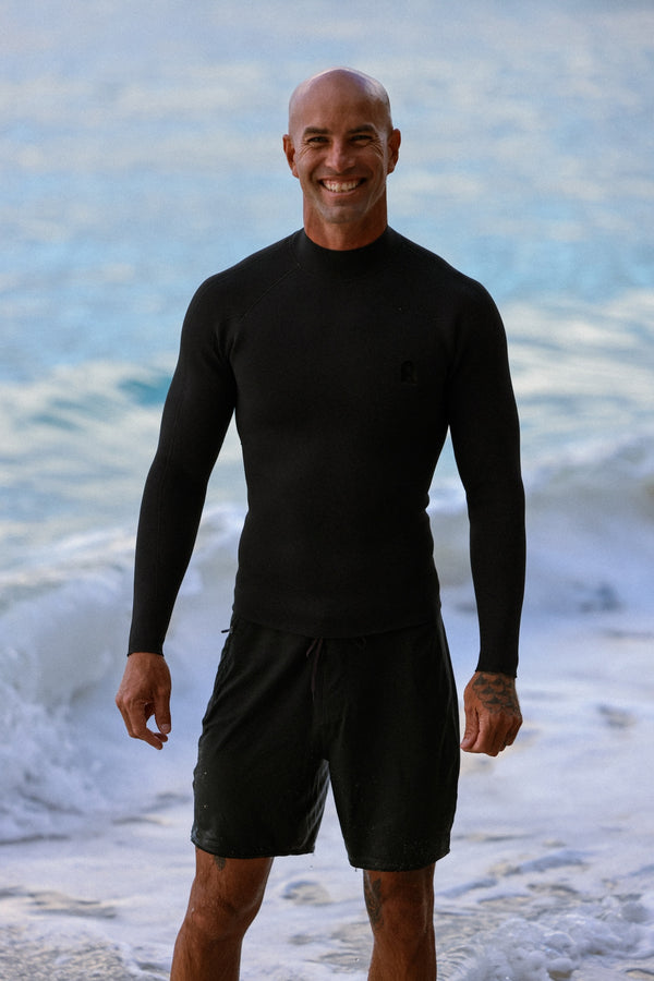 Abysse Buzzy Back Zip Top Black 2/2 Mm