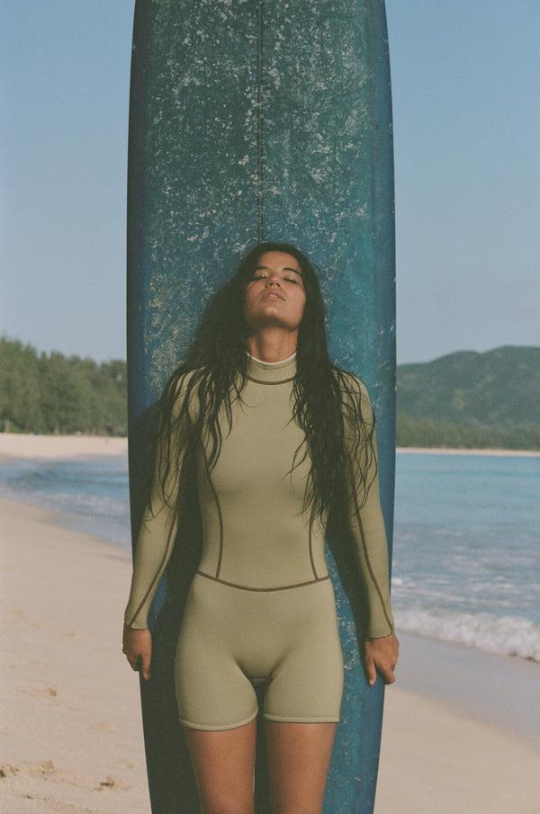 Abysse Dottie Spring Suit Shorty Aloe