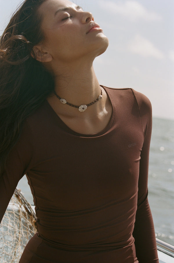 Abysse Poppler Rashguard Top - Coco Rib