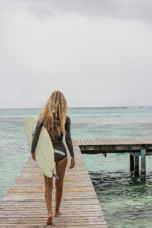 Abysse Poppler Rashguard Top Abysse X Roark - Leopard