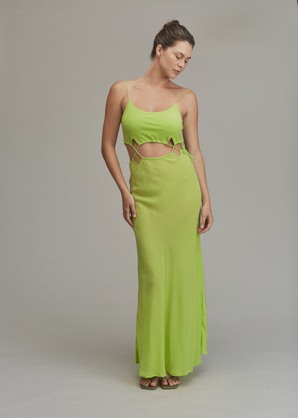 acacia BRUNA DRESS - FALL 2024 Wasabi