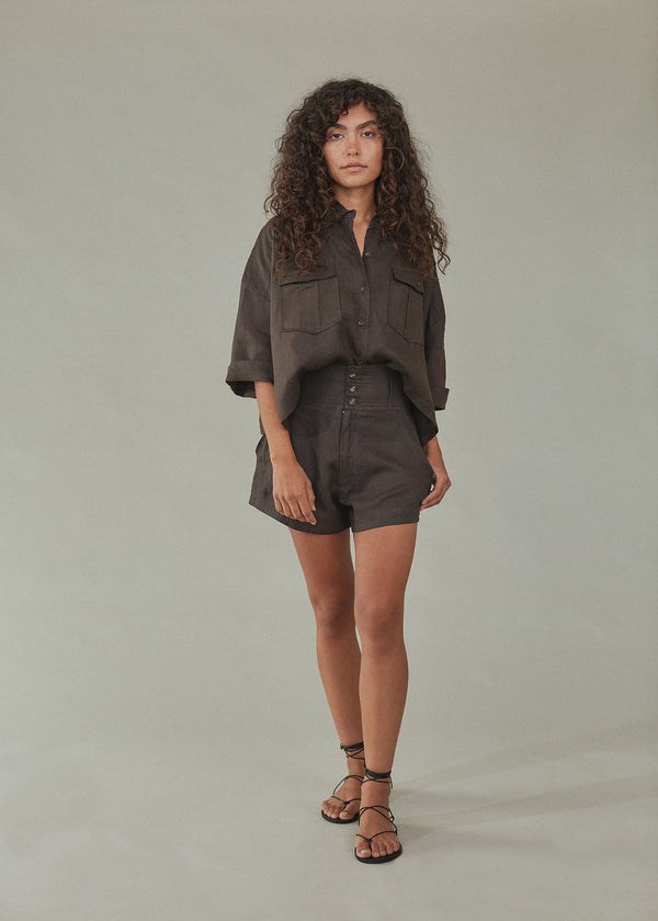 acacia COLLIN LINEN SHORTS - RESORT 2023 Naupaka