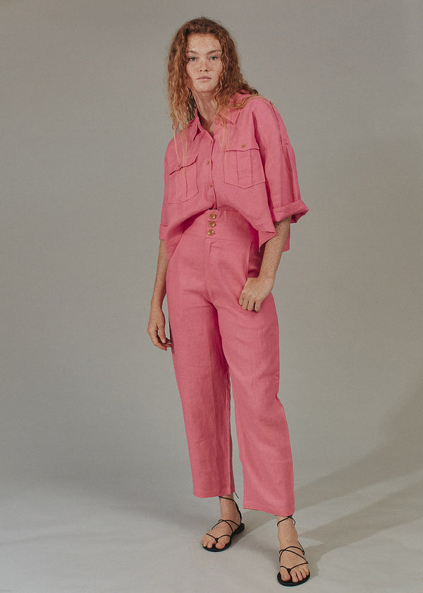 acacia DELLA LINEN TOP - SUMMER 2023 Aster