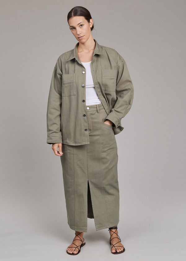 acacia EITHAN DENIM JACKET - SPRING 2025 Loden