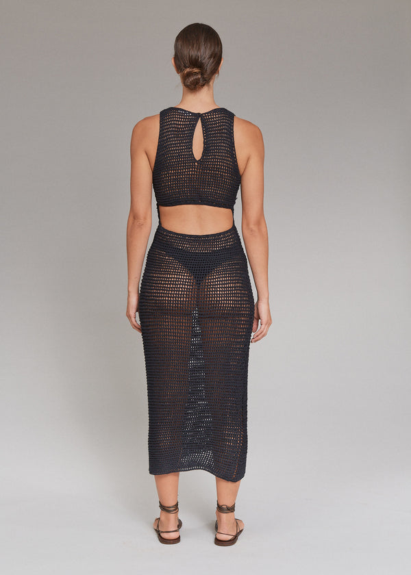 Acacia RONIN CROCHET DRESS - RESORT 2025 Black