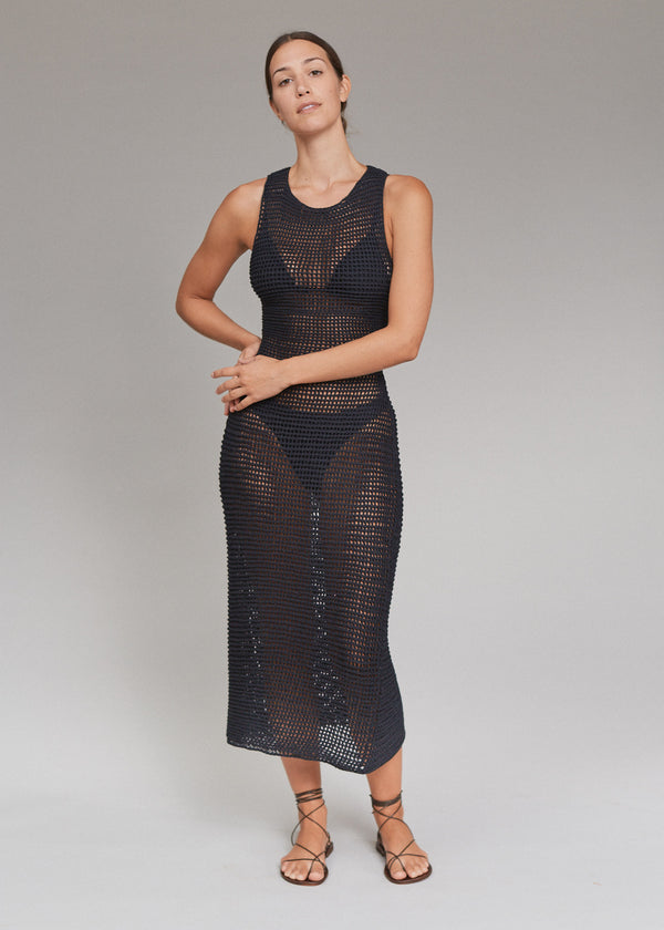 acacia RONIN CROCHET DRESS - RESORT 2025 Black