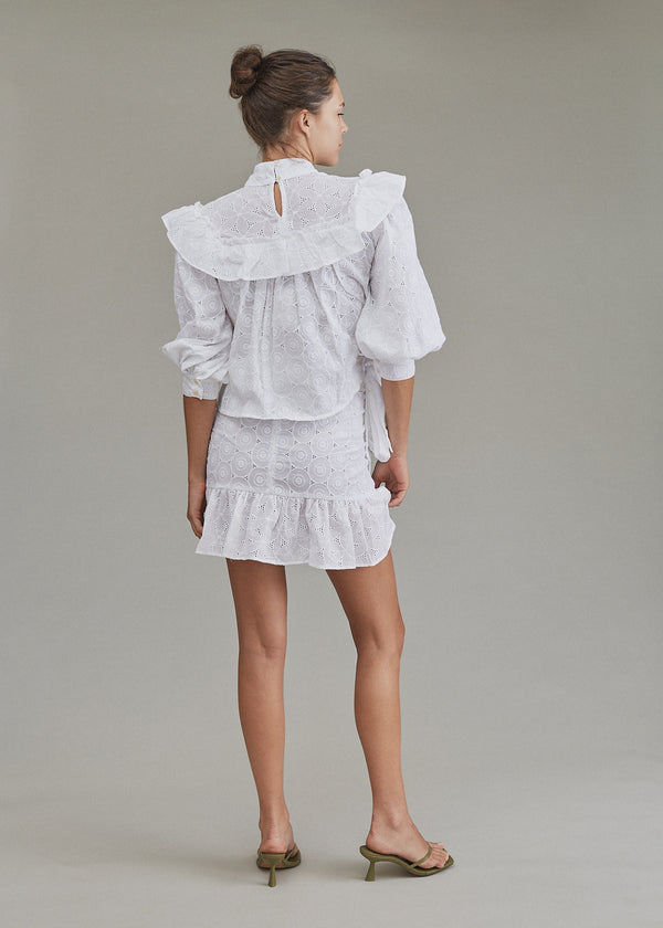 Acacia SIMONE EMBROIDERY SKIRT - SPRING 2024 Cafe