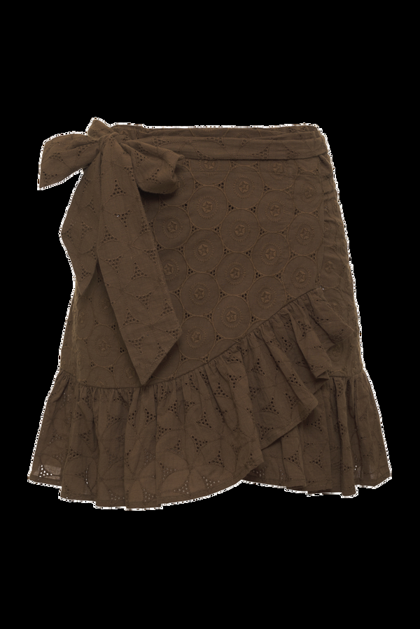 Acacia SIMONE EMBROIDERY SKIRT - SPRING 2024 Cafe