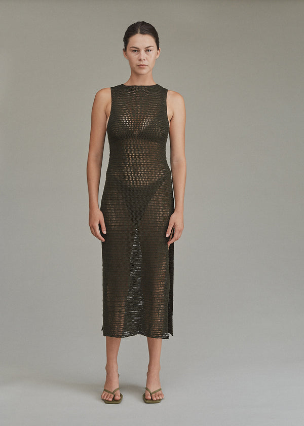 acacia SYBIL DRESS - SPRING 2024 Army