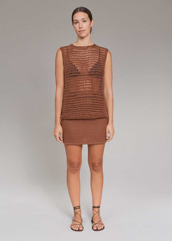 acacia TANE CROCHET SHIRT - RESORT 2025 Birch