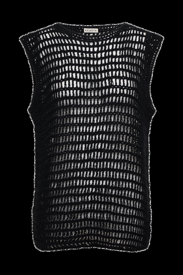 Acacia TANE CROCHET TOP - SUMMER 2025 Black