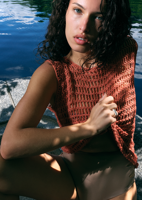 Acacia TANE CROCHET TOP - SUMMER 2025 Black