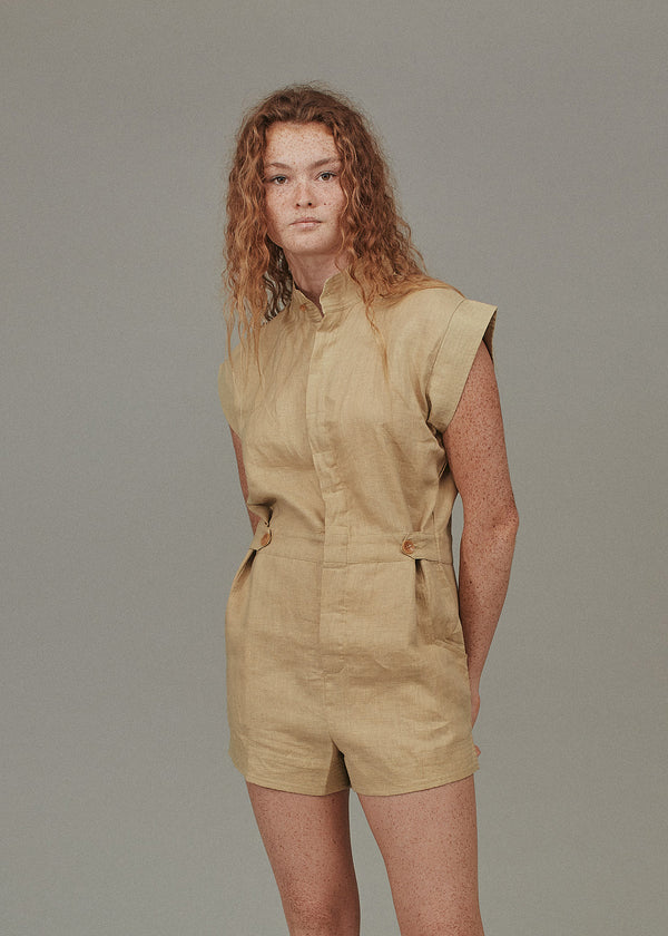 acacia TUCKER LINEN COVERALL - SUMMER 2023 Aster