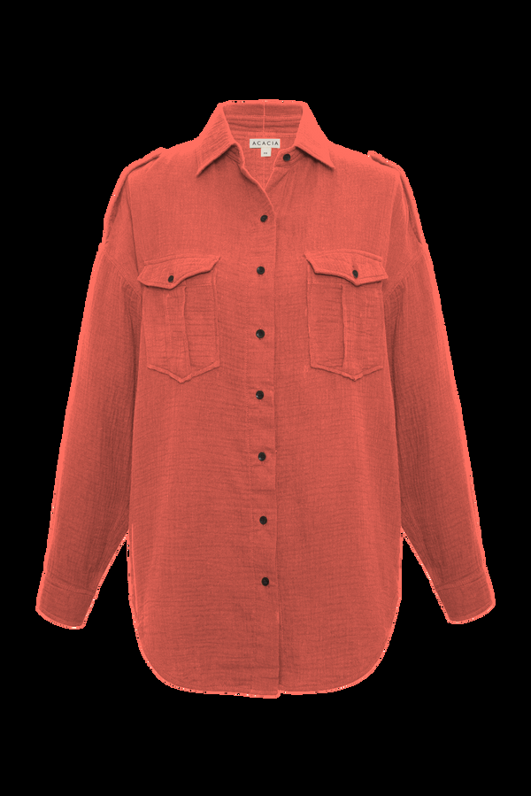 Acacia VERA COTTON GAUZE TOP - RESORT 2024 Peony