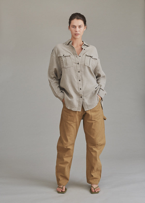 acacia VERA COTTON GAUZE TOP - RESORT 2024 Peony