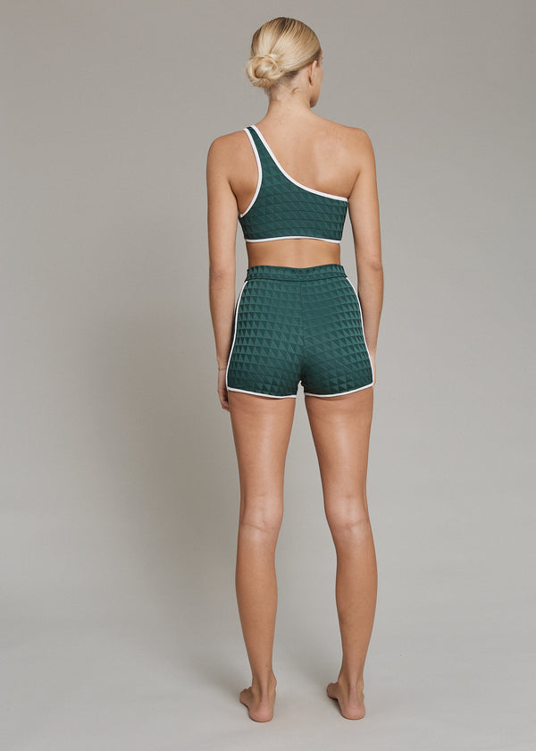 Acacia CELINE PIPED TOP - SUMMER 2025 Fir Triangle Textured