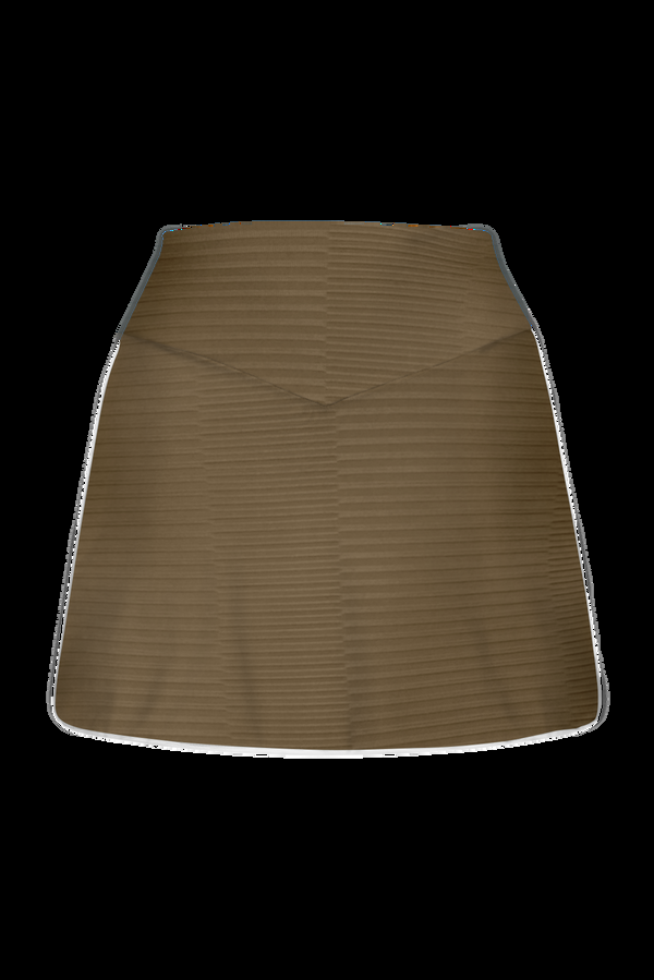 Acacia LANEY PIPED TENNIS SKIRT - FALL 2024 Taupe Terry Ribbed