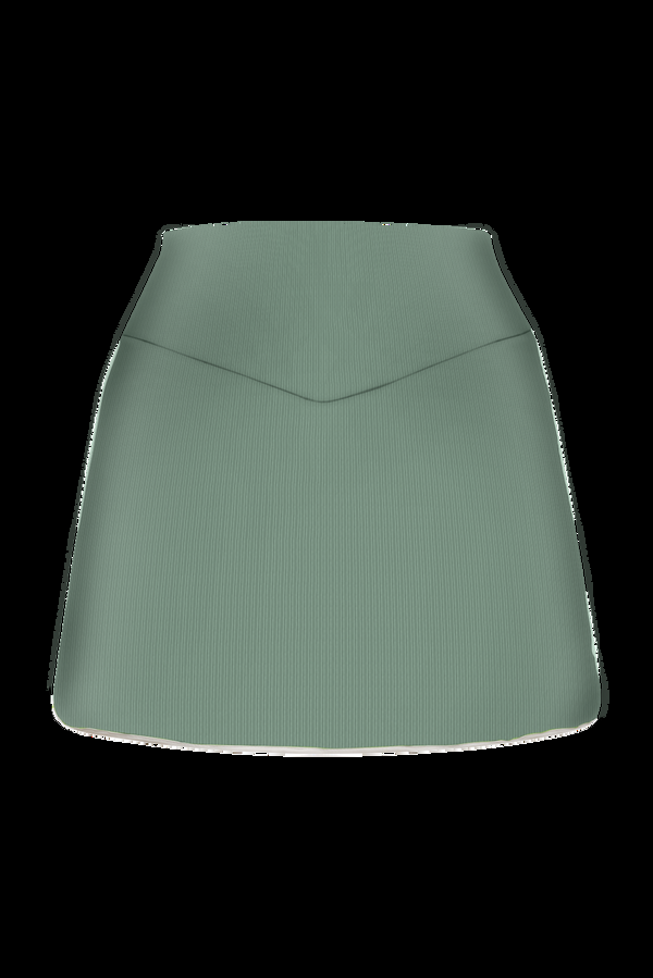 Acacia LANEY PIPED TENNIS SKIRT - SUMMER 2024 Rouge Dual Ribbed