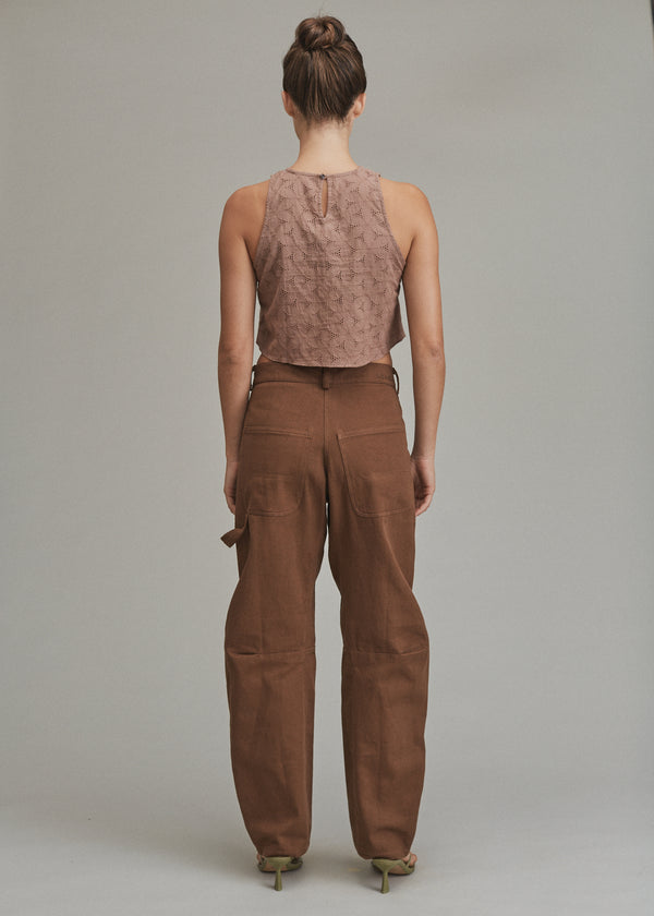 Acacia ZAYA EMBROIDERY TOP - FALL 2024 Taupe Embroidery