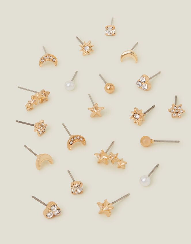 accessorize 10-Pack Celestial Sparkle Stud Earrings