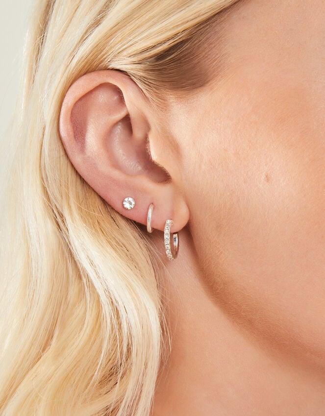 Accessorize 10-Pack Diamante Star Stud And Hoop Earrings