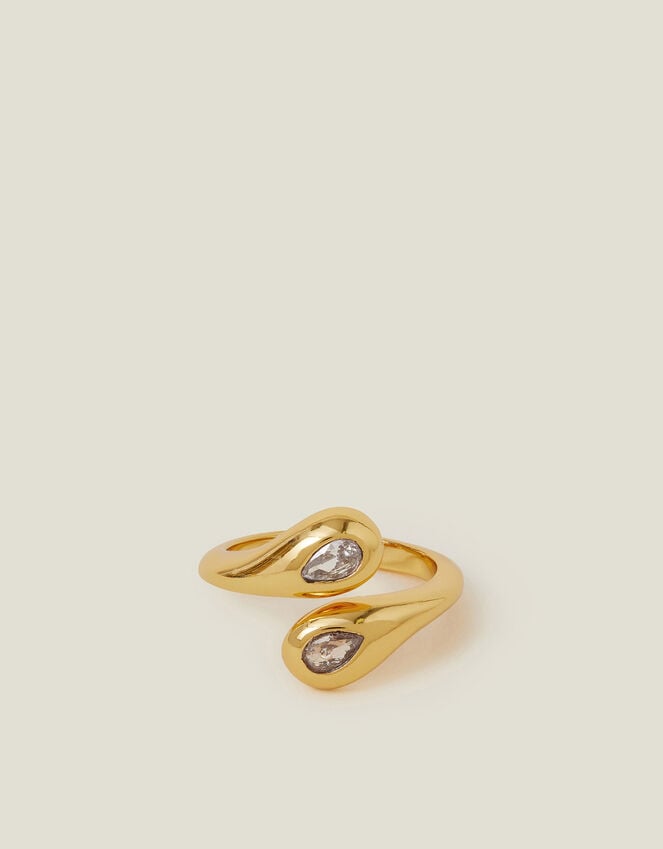 Accessorize 14ct Gold-Plated Adjustable Sparkle Ring