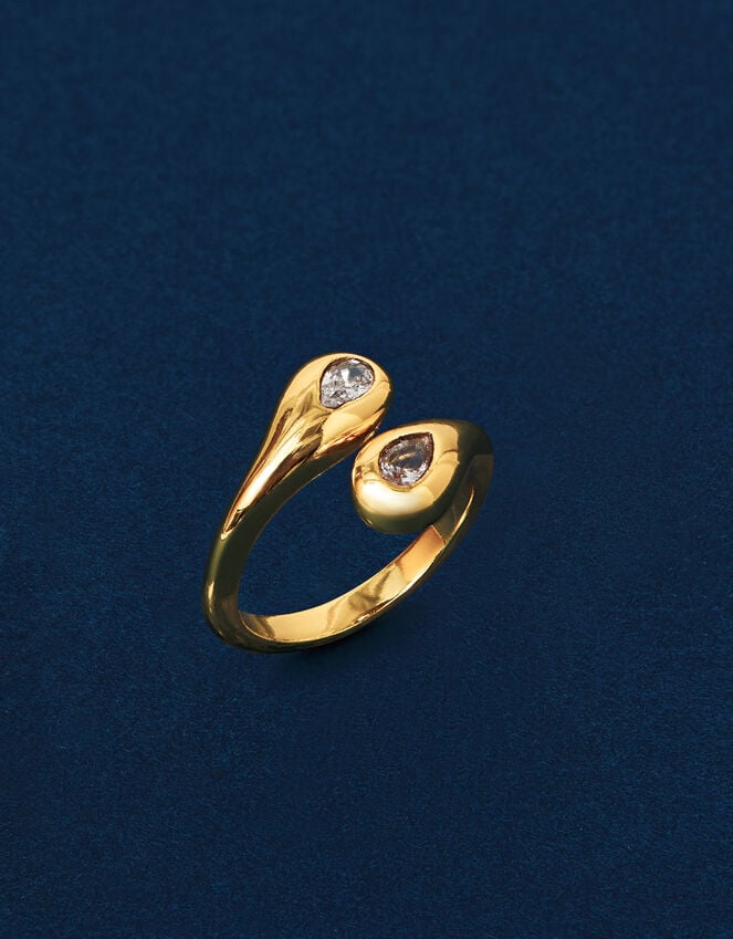 Accessorize 14ct Gold-Plated Adjustable Sparkle Ring