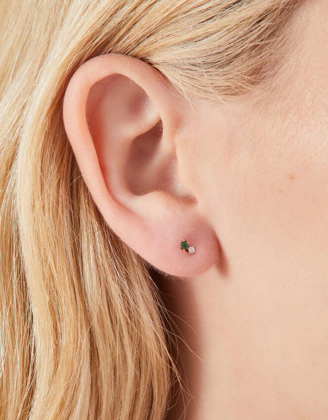 Accessorize 14ct Gold-Plated Birthstone Single Stud Earring Gold