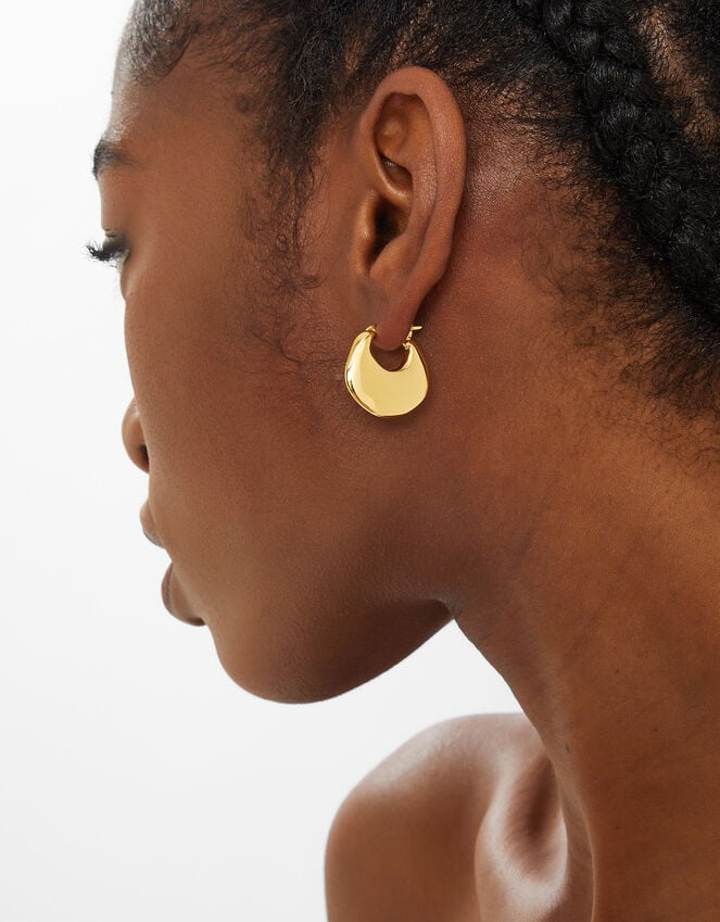 Accessorize 14ct Gold-Plated Chunky Creole Hoop Earrings