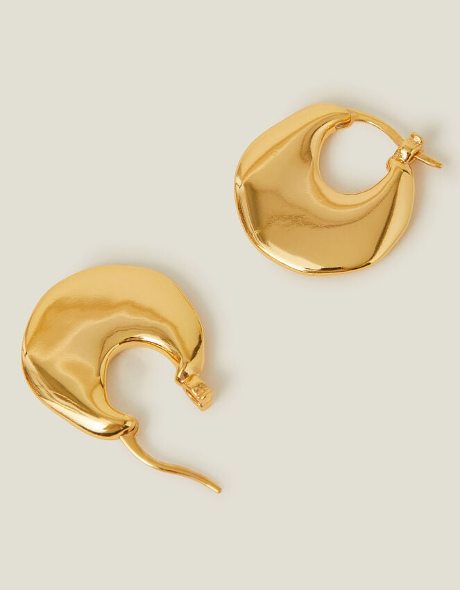 accessorize 14ct Gold-Plated Chunky Creole Hoop Earrings