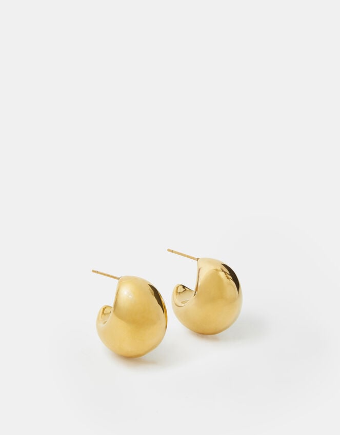 Accessorize 14ct Gold-Plated Chunky Dome Hoop Earrings