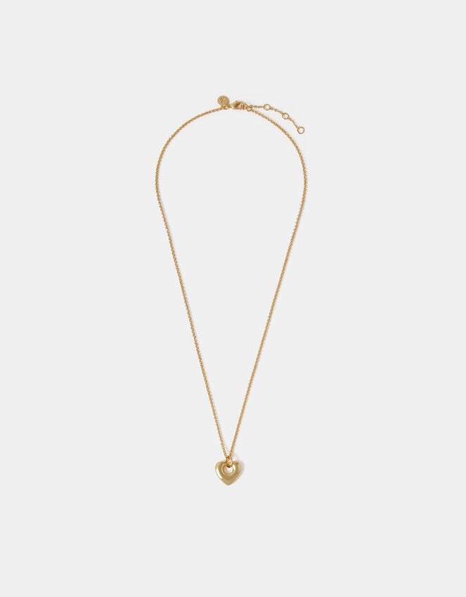 Accessorize 14ct Gold-Plated Chunky Heart Pendant Necklace