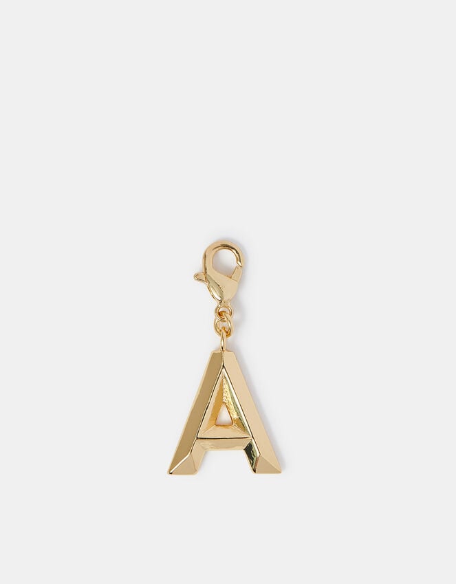 Accessorize 14ct Gold-Plated Chunky Initial Charm Gold