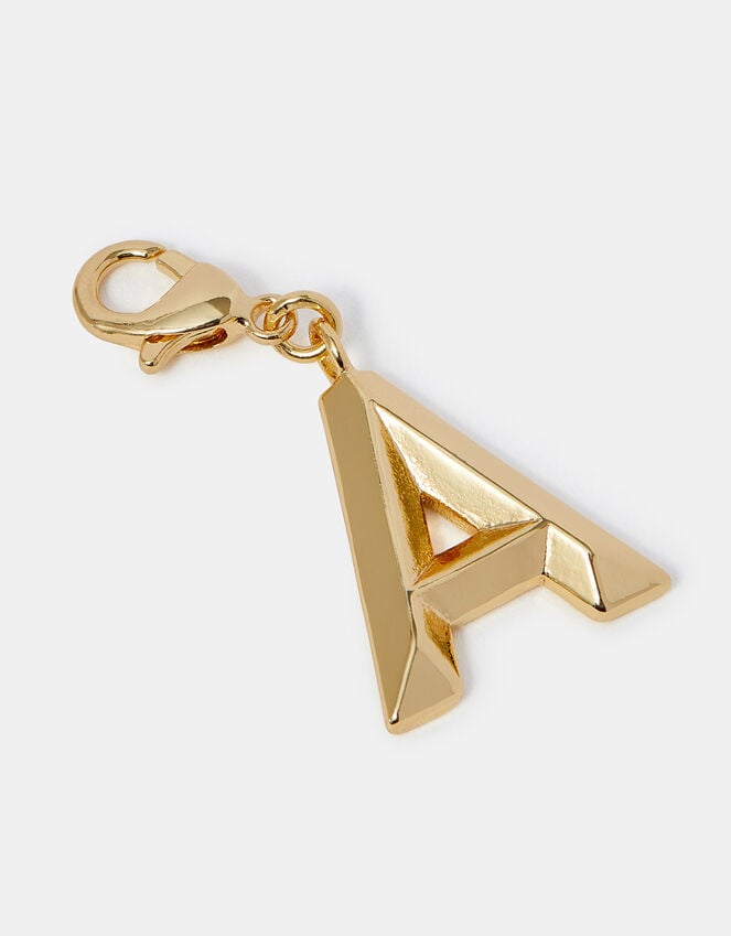 accessorize 14ct Gold-Plated Chunky Initial Charm Gold