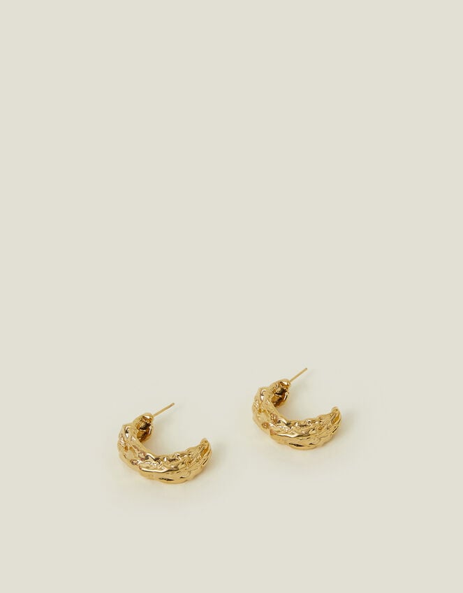 Accessorize 14ct Gold-Plated Chunky Molten Hoop Earrings