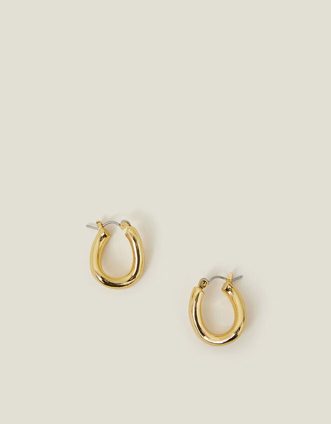 Accessorize 14ct Gold-Plated Chunky Molten Hoop Earrings