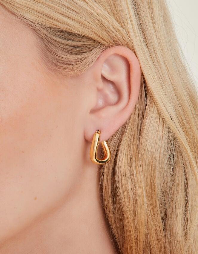 Accessorize 14ct Gold-Plated Chunky Molten Hoop Earrings