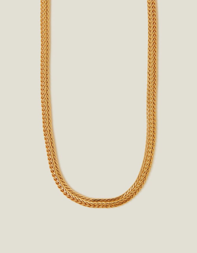 accessorize 14ct Gold-Plated Chunky Weave Chain Necklace