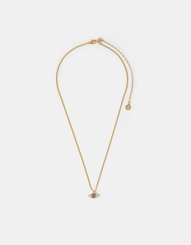 Accessorize 14ct Gold-Plated Evil Eye Charm Necklace