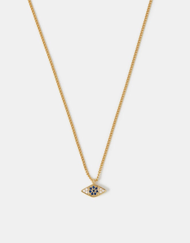 accessorize 14ct Gold-Plated Evil Eye Charm Necklace