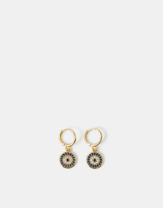 Accessorize 14ct Gold-Plated Evil Eye Hoop Earrings